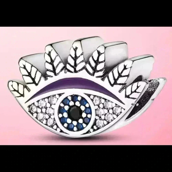S925 Evil Eye Charm - Picture 1 of 6
